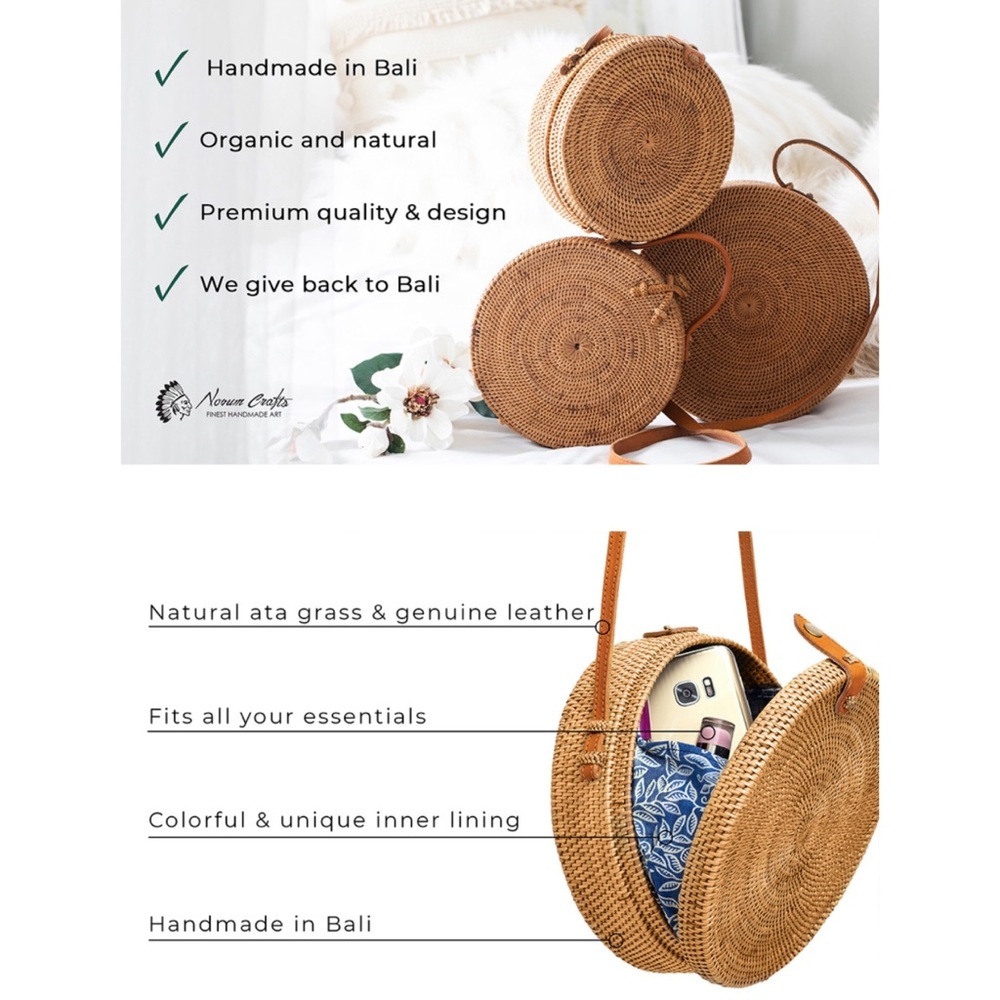 Amarii handmade woven 🌾rattan bag - Picture 6 of 9